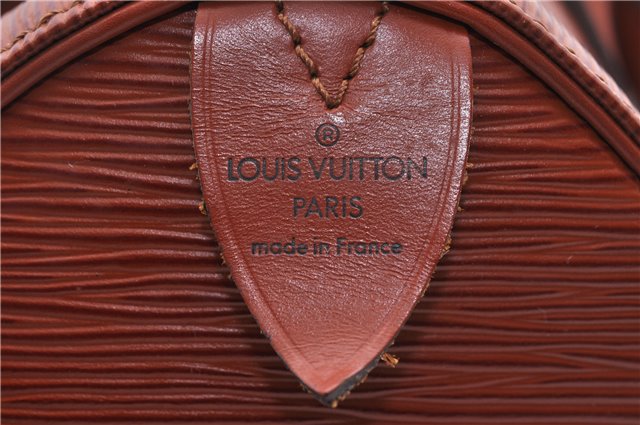 Authentic Louis Vuitton Epi Speedy 25 Hand Boston Bag Brown M43013 LV 6877D