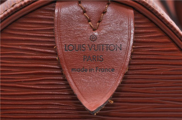 Authentic Louis Vuitton Epi Speedy 25 Hand Boston Bag Brown M43013 LV 6877D