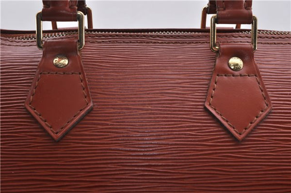 Authentic Louis Vuitton Epi Speedy 25 Hand Boston Bag Brown M43013 LV 6877D
