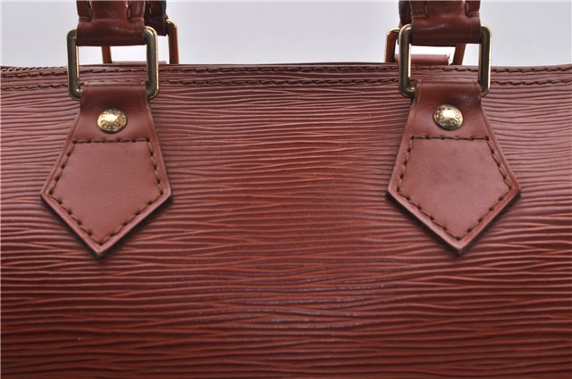 Authentic Louis Vuitton Epi Speedy 25 Hand Boston Bag Brown M43013 LV 6877D