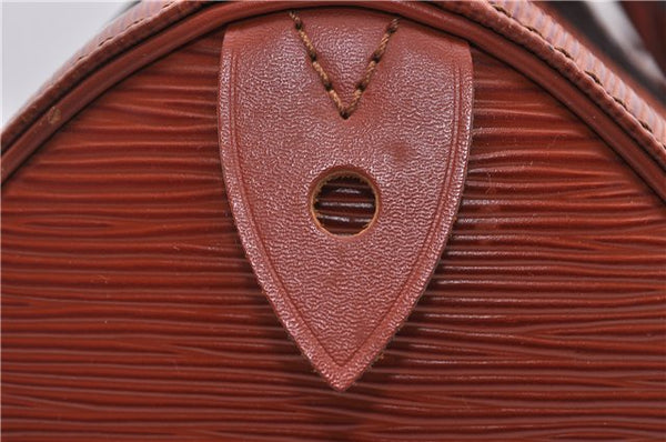 Authentic Louis Vuitton Epi Speedy 25 Hand Boston Bag Brown M43013 LV 6877D
