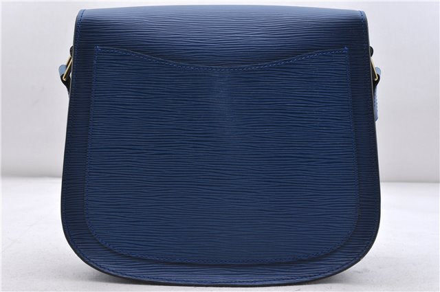 Auth LOUIS VUITTON Epi Saint Cloud GM Shoulder Cross Body Bag M52195 Blue 6878C
