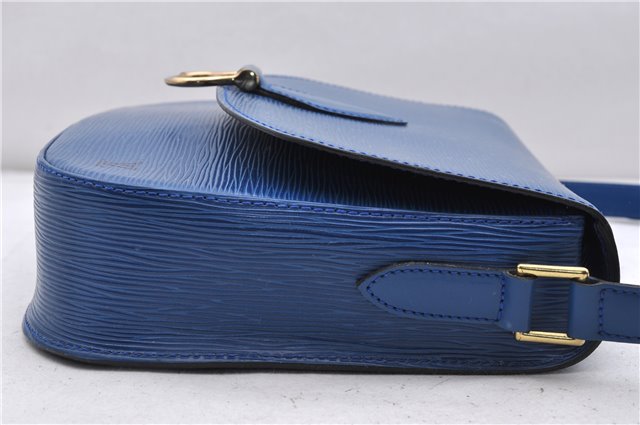 Auth LOUIS VUITTON Epi Saint Cloud GM Shoulder Cross Body Bag M52195 Blue 6878C