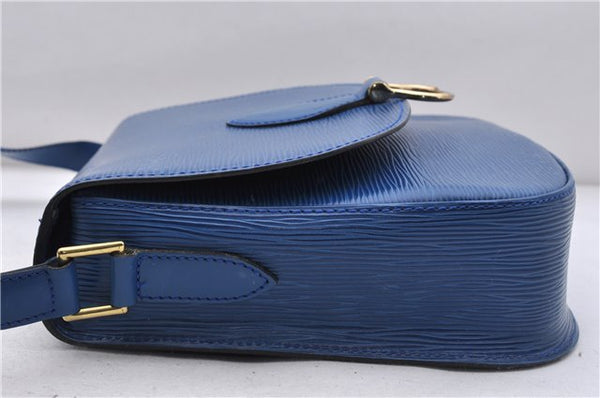 Auth LOUIS VUITTON Epi Saint Cloud GM Shoulder Cross Body Bag M52195 Blue 6878C