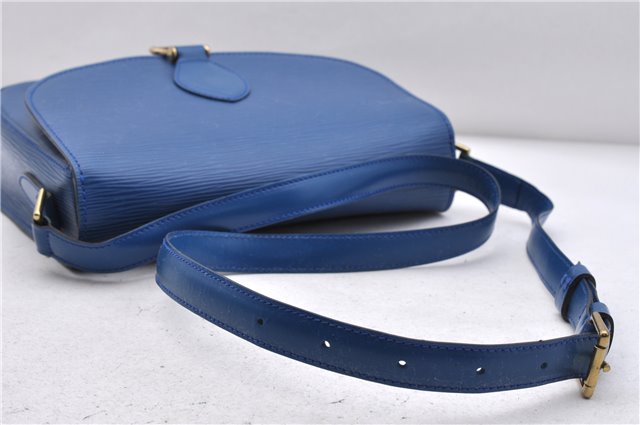 Auth LOUIS VUITTON Epi Saint Cloud GM Shoulder Cross Body Bag M52195 Blue 6878C