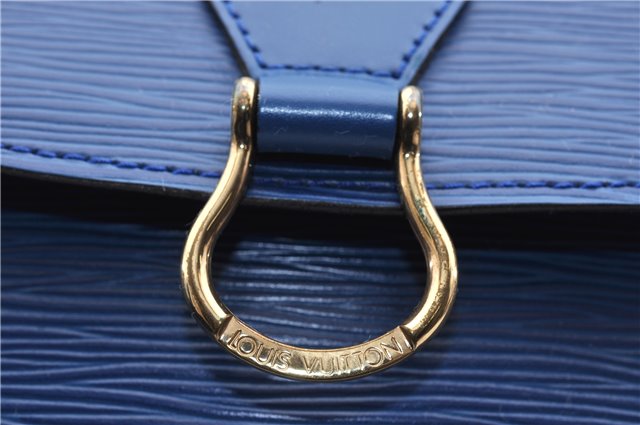 Auth LOUIS VUITTON Epi Saint Cloud GM Shoulder Cross Body Bag M52195 Blue 6878C