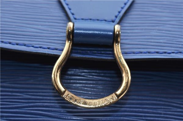 Auth LOUIS VUITTON Epi Saint Cloud GM Shoulder Cross Body Bag M52195 Blue 6878C