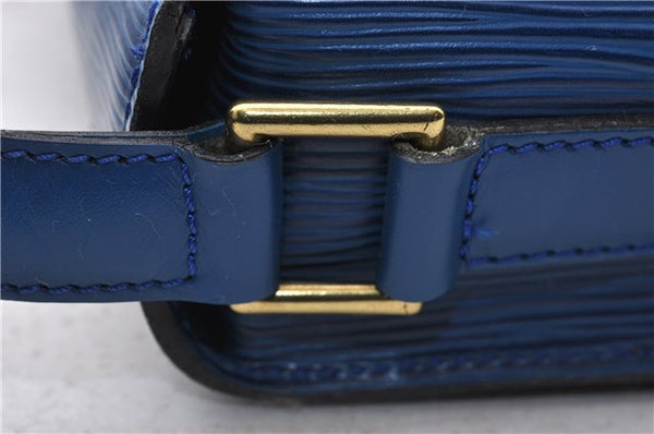 Auth LOUIS VUITTON Epi Saint Cloud GM Shoulder Cross Body Bag M52195 Blue 6878C