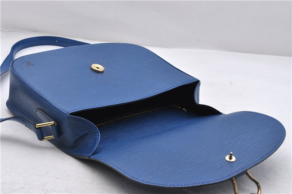 Auth LOUIS VUITTON Epi Saint Cloud GM Shoulder Cross Body Bag M52195 Blue 6878C