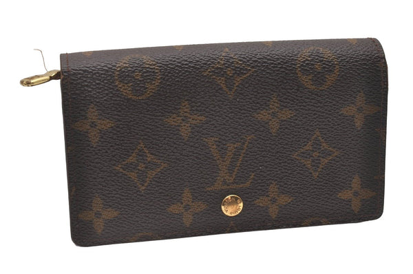 Auth Louis Vuitton Monogram Porte Monnaie Billets Tresor Wallet M61730 LV 6878I