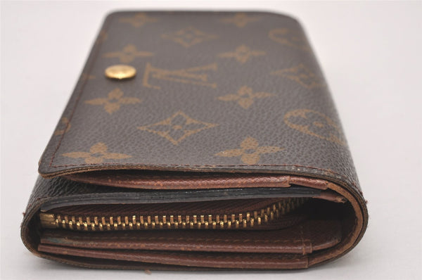 Auth Louis Vuitton Monogram Porte Monnaie Billets Tresor Wallet M61730 LV 6878I