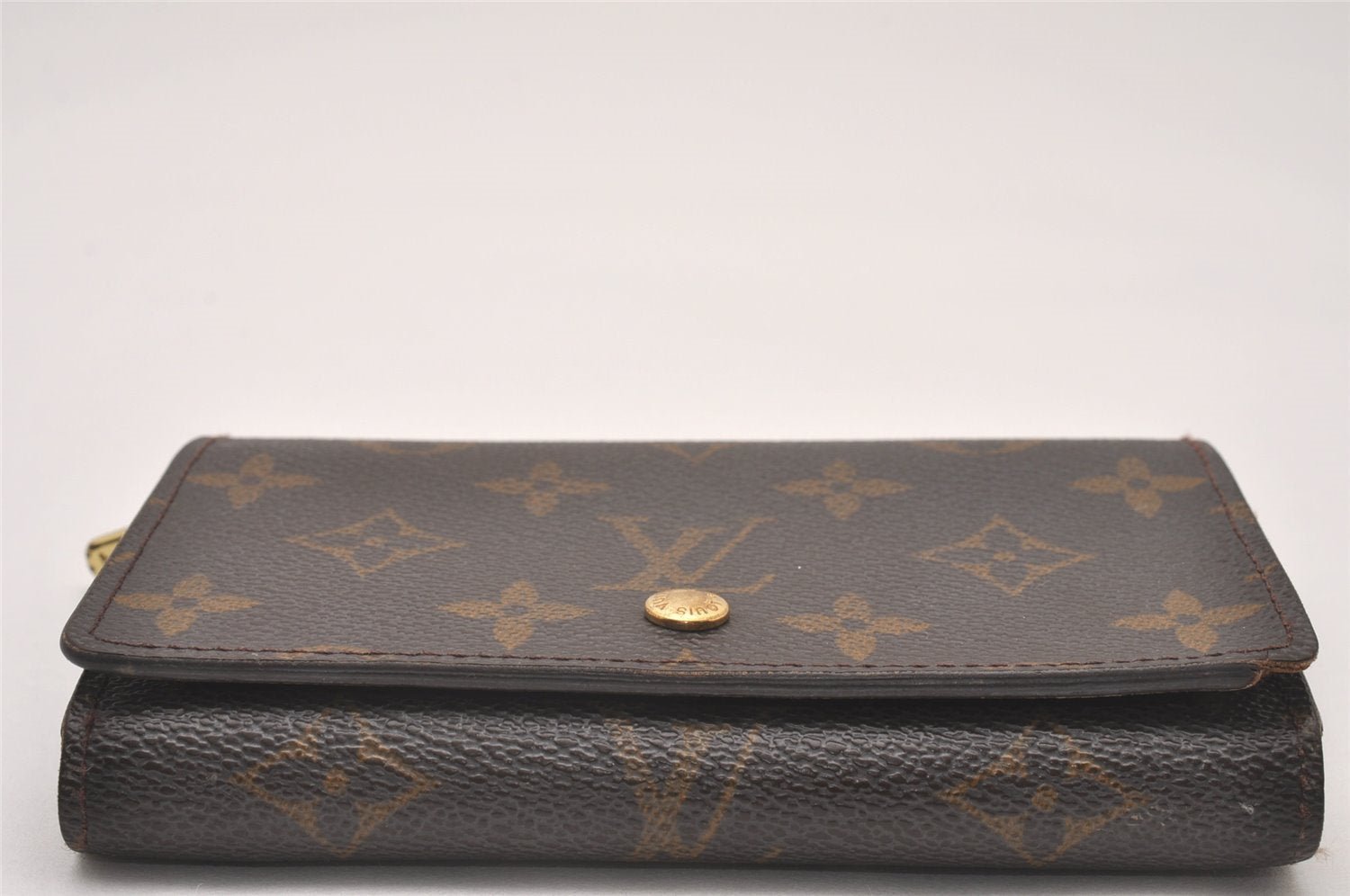 Auth Louis Vuitton Monogram Porte Monnaie Billets Tresor Wallet M61730 LV 6878I