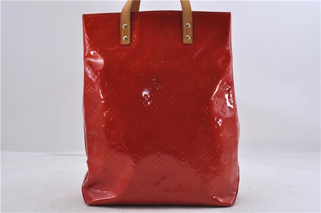 Authentic Louis Vuitton Vernis Reade MM Hand Bag Red M91086 LV 6881D