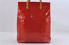 Authentic Louis Vuitton Vernis Reade MM Hand Bag Red M91086 LV 6881D