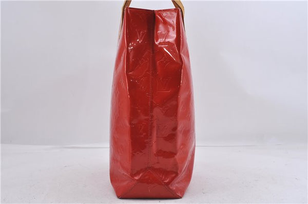 Authentic Louis Vuitton Vernis Reade MM Hand Bag Red M91086 LV 6881D