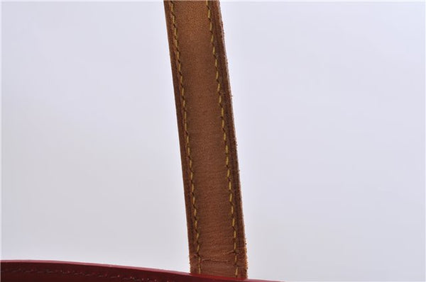 Authentic Louis Vuitton Vernis Reade MM Hand Bag Red M91086 LV 6881D