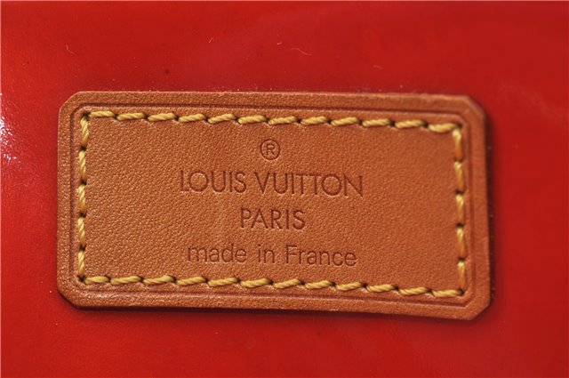 Authentic Louis Vuitton Vernis Reade MM Hand Bag Red M91086 LV 6881D