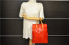 Authentic Louis Vuitton Vernis Reade MM Hand Bag Red M91086 LV 6881D