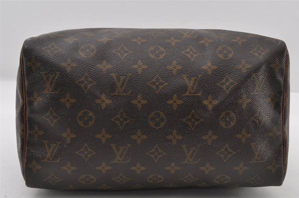 Authentic Louis Vuitton Monogram Speedy 30 Hand Boston Bag M41526 LV 6881I