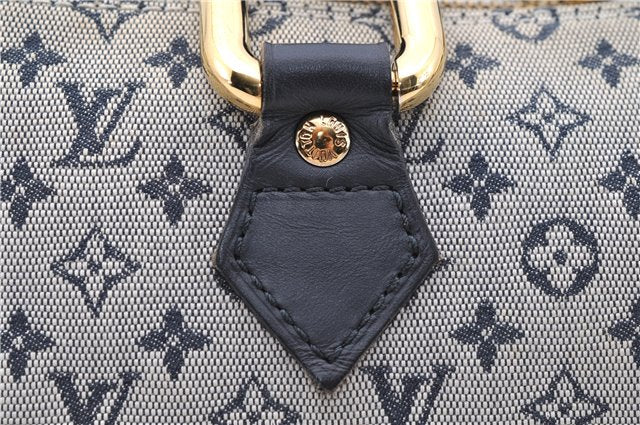 Authentic LOUIS VUITTON Monogram Mini Alma Ron Hand Bag Blue M92205 LV 6883C