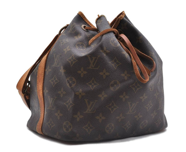 Authentic LOUIS VUITTON Monogram Petit Noe Shoulder Bag M42226 LV 6884B