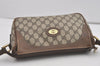 Authentic GUCCI Web Sherry Line Shoulder Cross Bag GG PVC Leather Brown 6885I