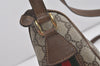 Authentic GUCCI Web Sherry Line Shoulder Cross Bag GG PVC Leather Brown 6885I