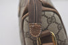 Authentic GUCCI Web Sherry Line Shoulder Cross Bag GG PVC Leather Brown 6885I