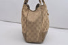 Authentic GUCCI Princy GG Canvas Leather Shoulder Tote Bag 163805 Beige 6886I