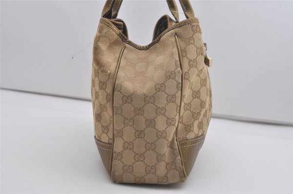 Authentic GUCCI Princy GG Canvas Leather Shoulder Tote Bag 163805 Beige 6886I