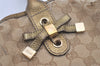 Authentic GUCCI Princy GG Canvas Leather Shoulder Tote Bag 163805 Beige 6886I