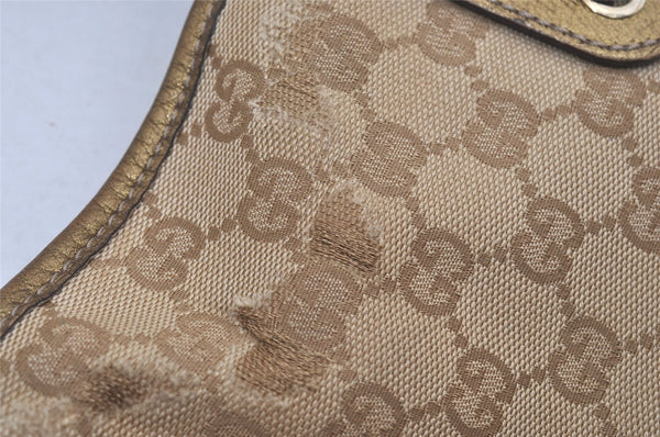Authentic GUCCI Princy GG Canvas Leather Shoulder Tote Bag 163805 Beige 6886I