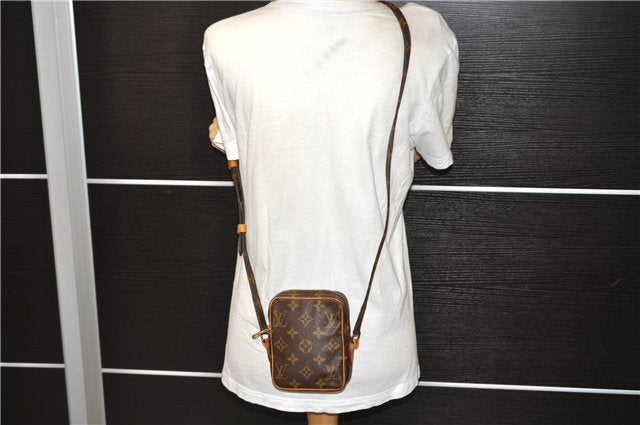 Auth LOUIS VUITTON Monogram Mini Poche Danube Shoulder Cross Bag M45268 LV 6887C