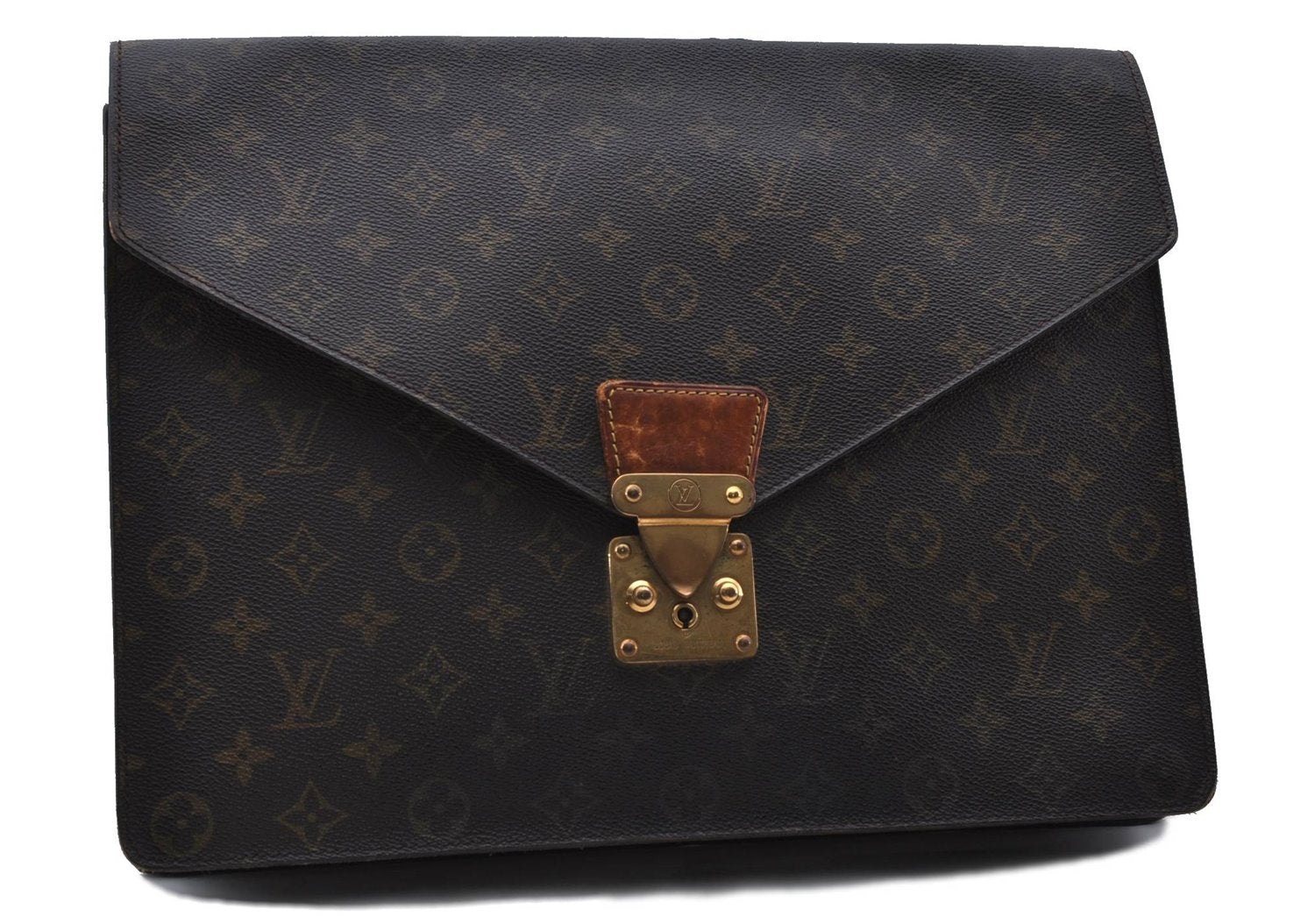 Auth LOUIS VUITTON Monogram Porte Documents Senateur Briefcase M53335 LV 6888C