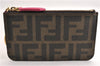 Authentic FENDI Zucca Coin Case Purse PVC Leather Brown Black Pink 6888E