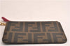 Authentic FENDI Zucca Coin Case Purse PVC Leather Brown Black Pink 6888E