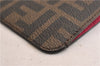 Authentic FENDI Zucca Coin Case Purse PVC Leather Brown Black Pink 6888E