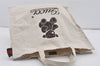 Authentic GUCCI Web Sherry Line Bear Hand Tote Bag Canvas 327237 White 6888I