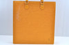 Authentic Louis Vuitton Epi Leather Sac Plat Hand Bag M52079 Yellow Junk 6889G