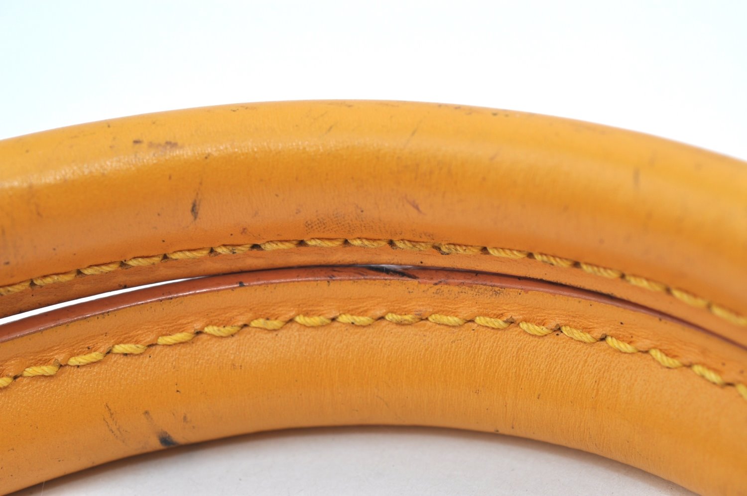 Authentic Louis Vuitton Epi Leather Sac Plat Hand Bag M52079 Yellow Junk 6889G