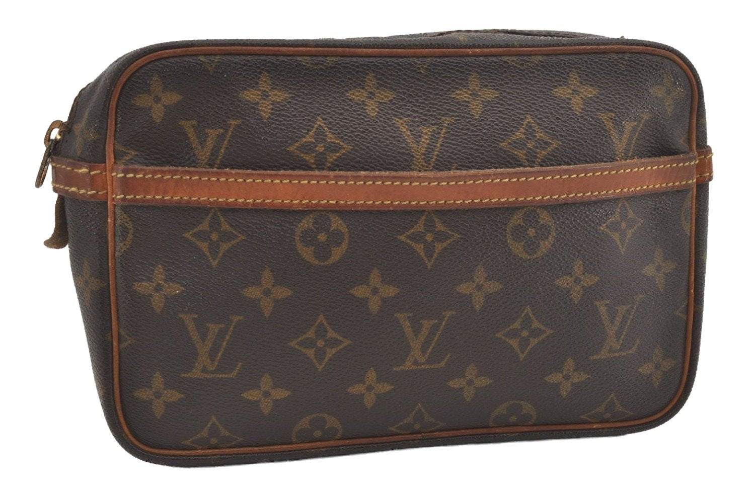 Authentic Louis Vuitton Monogram Compiegne 23 Clutch Hand Bag M51847 LV 6890I