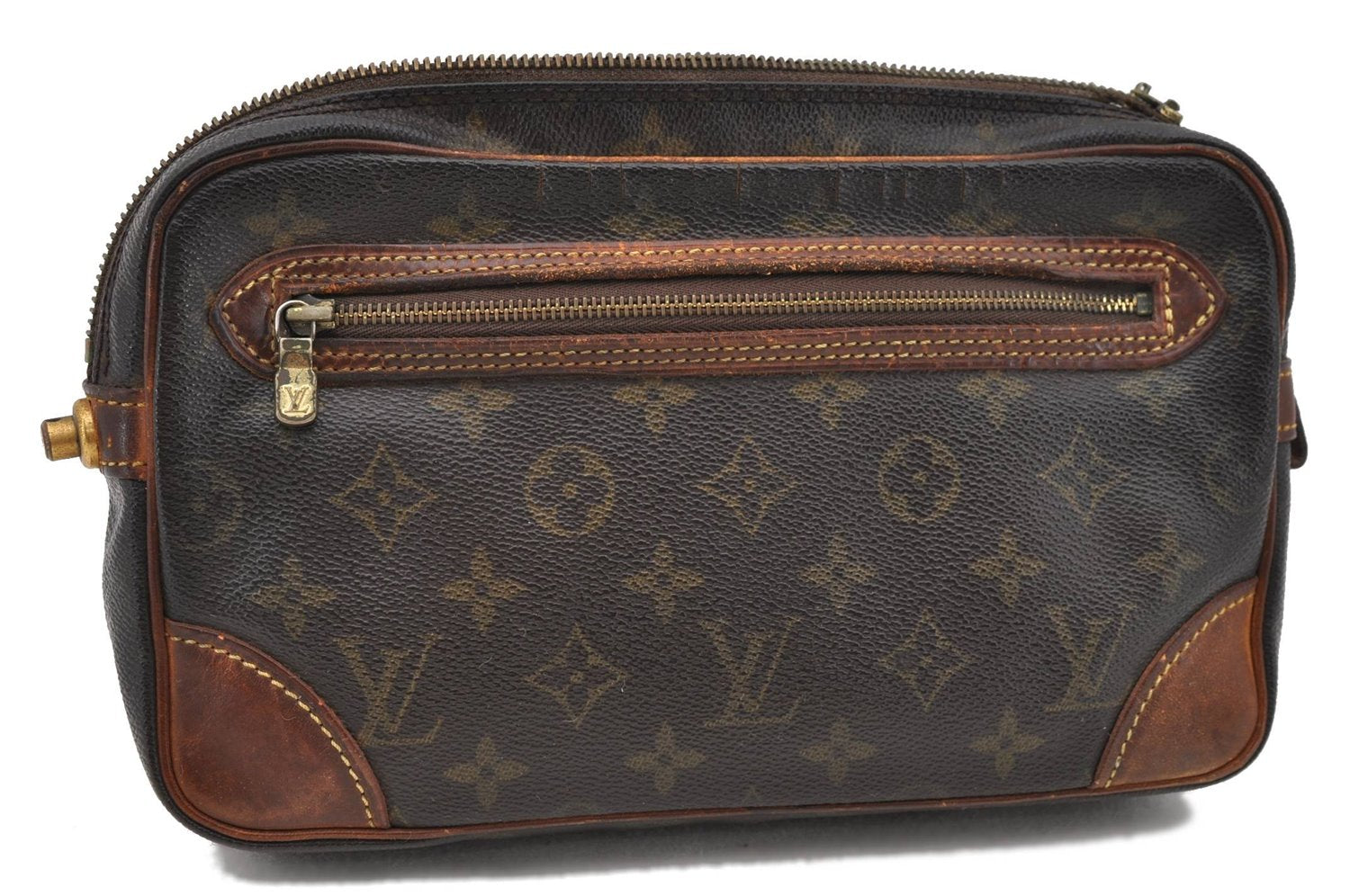 LOUIS VUITTON Monogram Marly Dragonne GM Clutch Hand Bag M51825 LV Junk 6891C