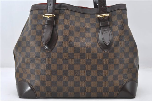 Authentic Louis Vuitton Damier Hampstead MM Shoulder Tote Bag N51204 LV 6891E