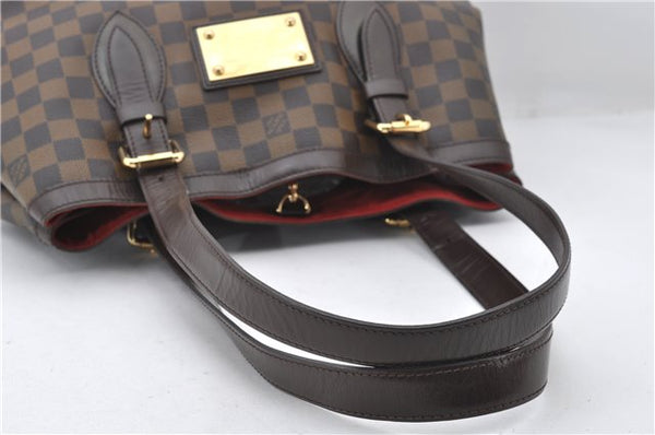 Authentic Louis Vuitton Damier Hampstead MM Shoulder Tote Bag N51204 LV 6891E