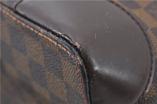 Authentic Louis Vuitton Damier Hampstead MM Shoulder Tote Bag N51204 LV 6891E