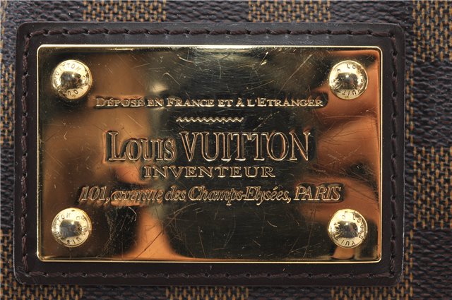 Authentic Louis Vuitton Damier Hampstead MM Shoulder Tote Bag N51204 LV 6891E