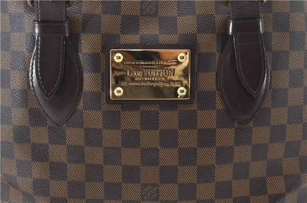 Authentic Louis Vuitton Damier Hampstead MM Shoulder Tote Bag N51204 LV 6891E