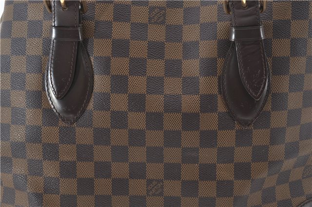 Authentic Louis Vuitton Damier Hampstead MM Shoulder Tote Bag N51204 LV 6891E