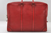 Authentic Louis Vuitton Epi Porte Documents Voyage Briefcase Red M54477 LV 6891I