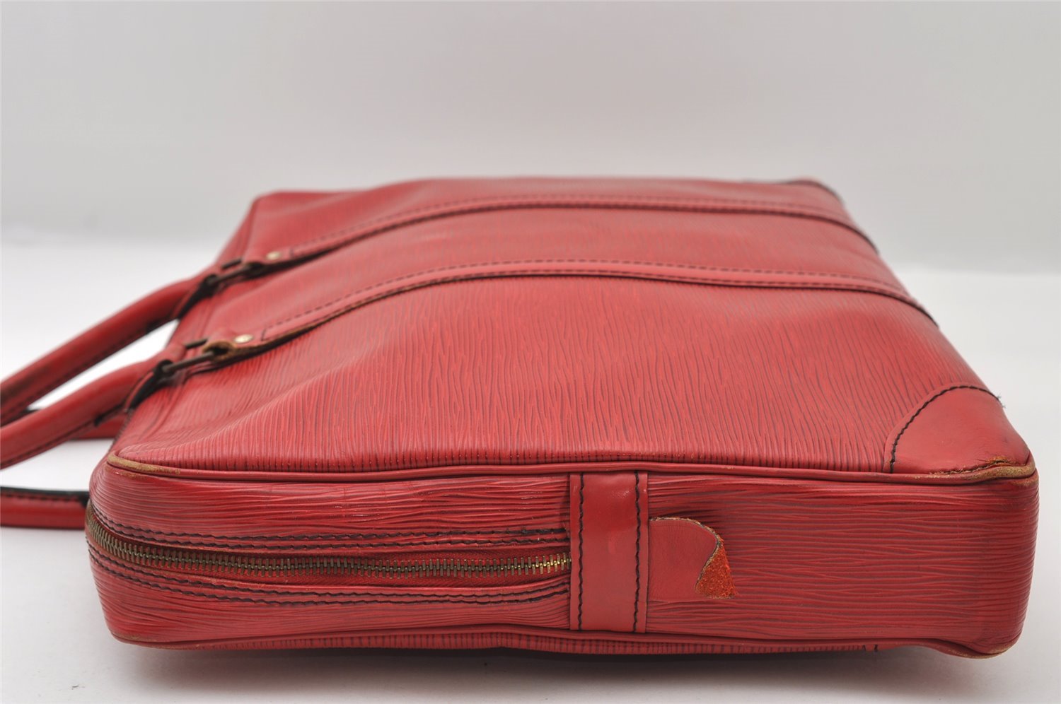 Authentic Louis Vuitton Epi Porte Documents Voyage Briefcase Red M54477 LV 6891I